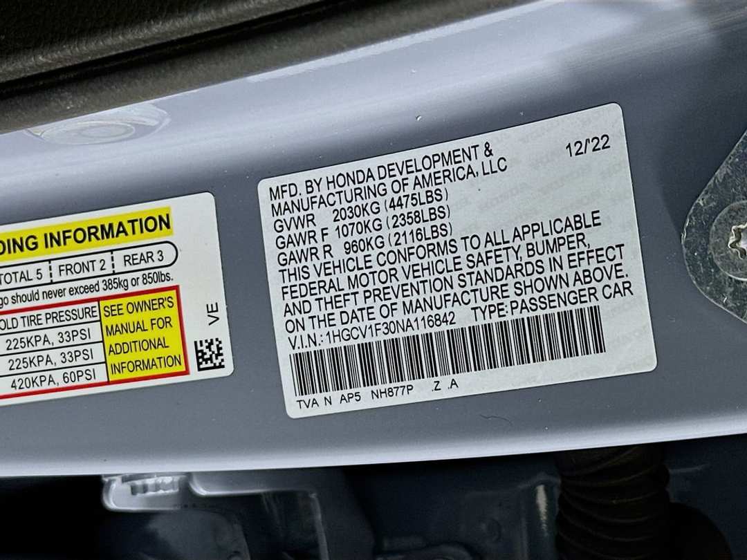 2022 Honda Accord Sport - Image 30