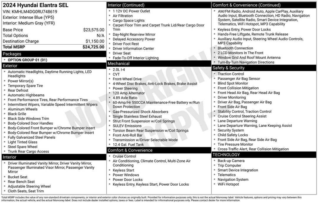 2024 Hyundai Elantra SEL - Image 3