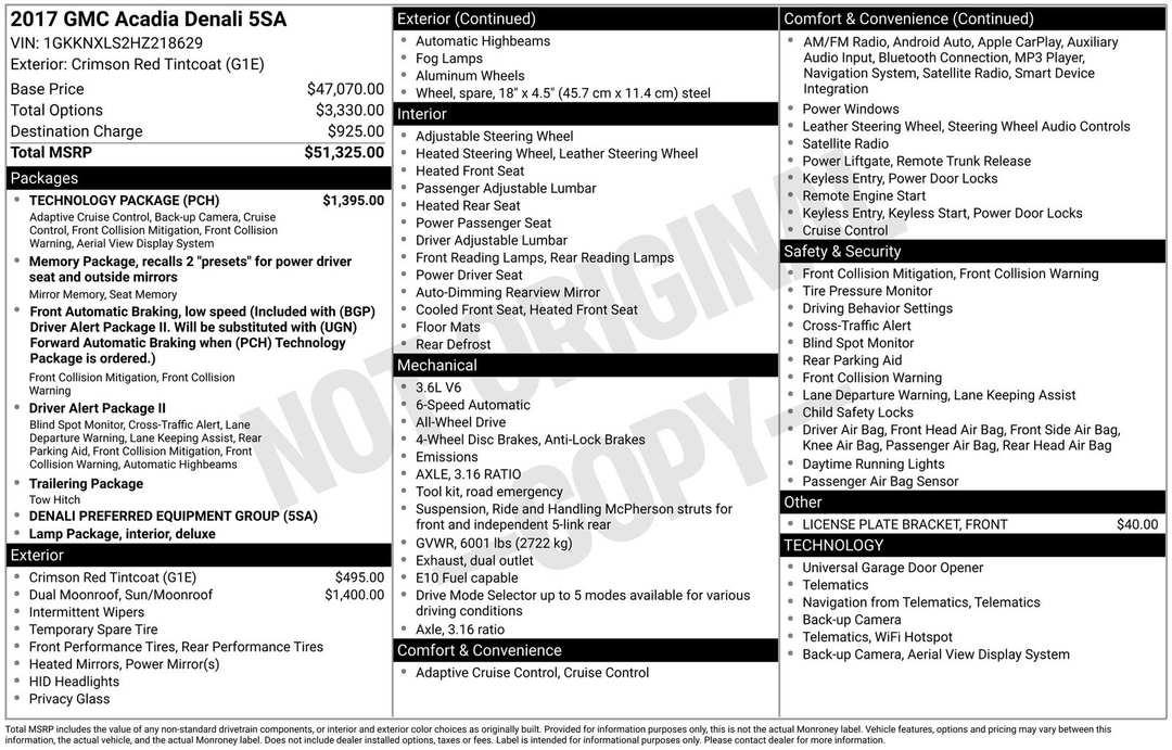 2017 GMC Acadia Denali - Image 37