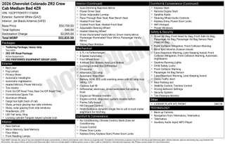 2026 Chevrolet Colorado ZR2