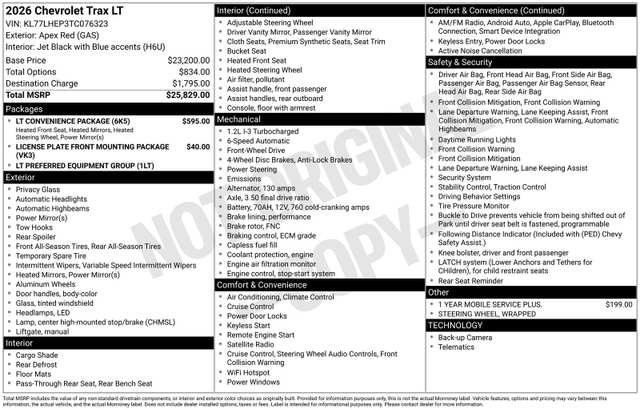 2026 Chevrolet Trax LT