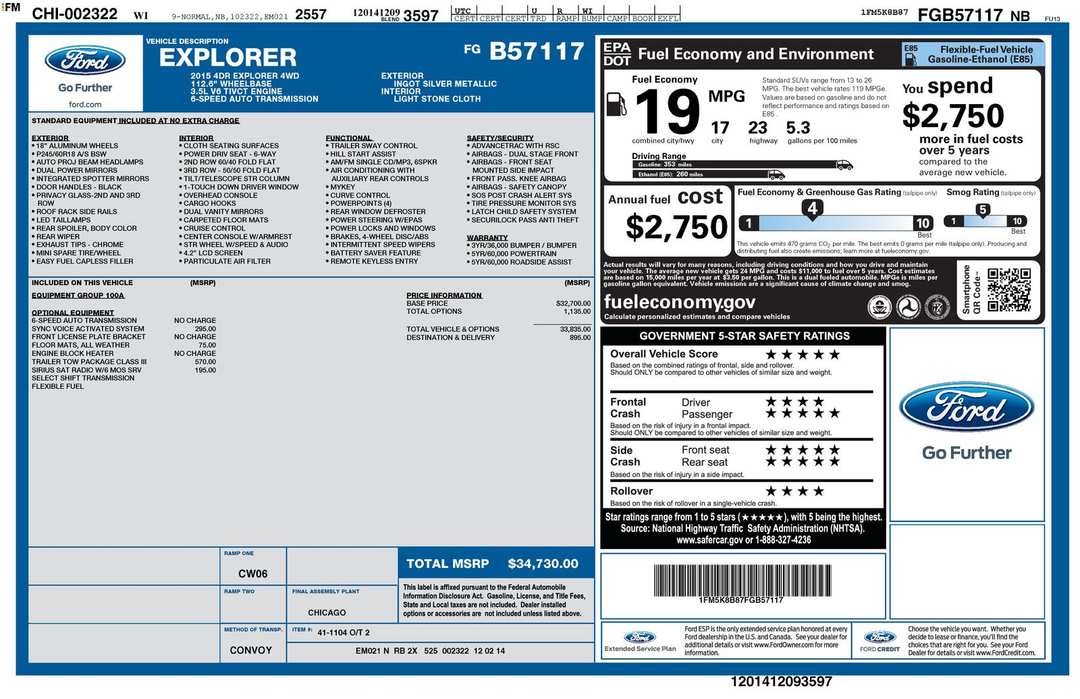 2015 Ford Explorer Base - Image 31