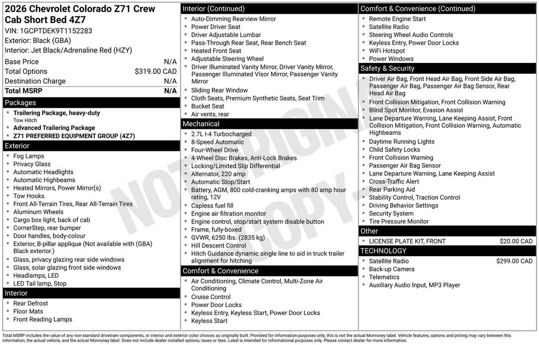 2026 Chevrolet Colorado Z71 - Image 4