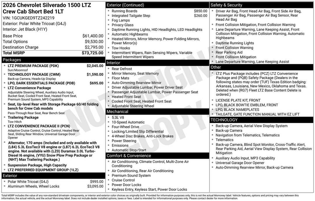 2026 Chevrolet Silverado 1500 LTZ - Image 4
