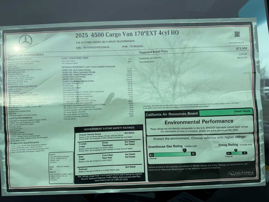 2025 Mercedes-Benz Sprinter 4500 Extended Cargo 170 in. WB - Image 16