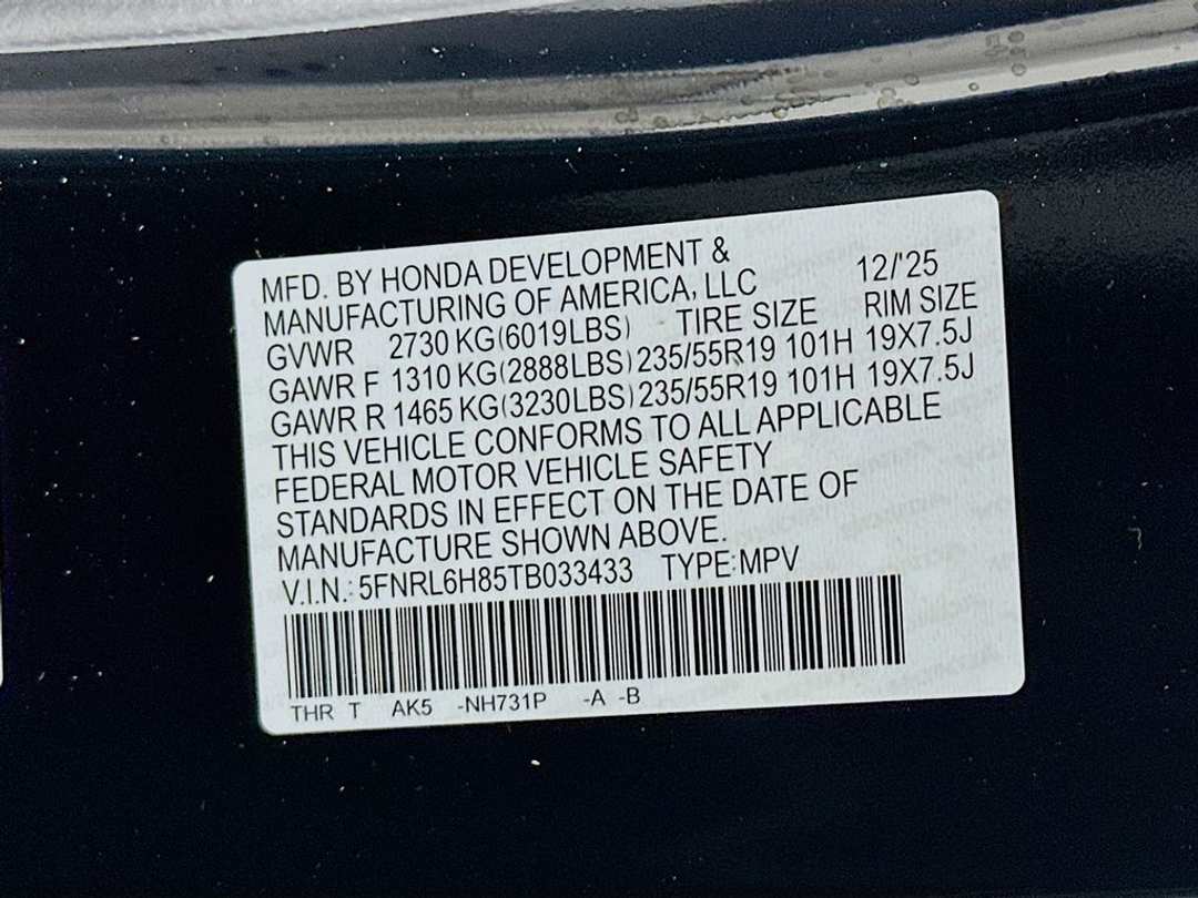 2026 Honda Odyssey Touring - Image 35