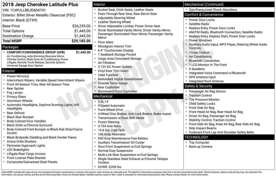 2018 Jeep Cherokee Latitude Plus - Image 32