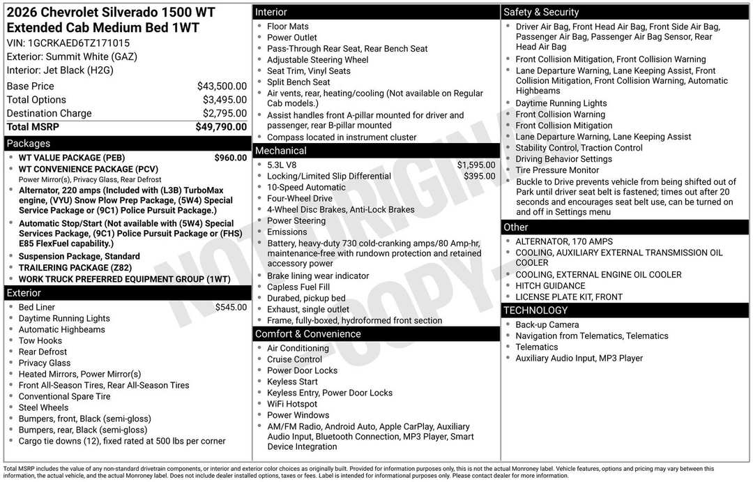 2026 Chevrolet Silverado 1500 WT - Image 3