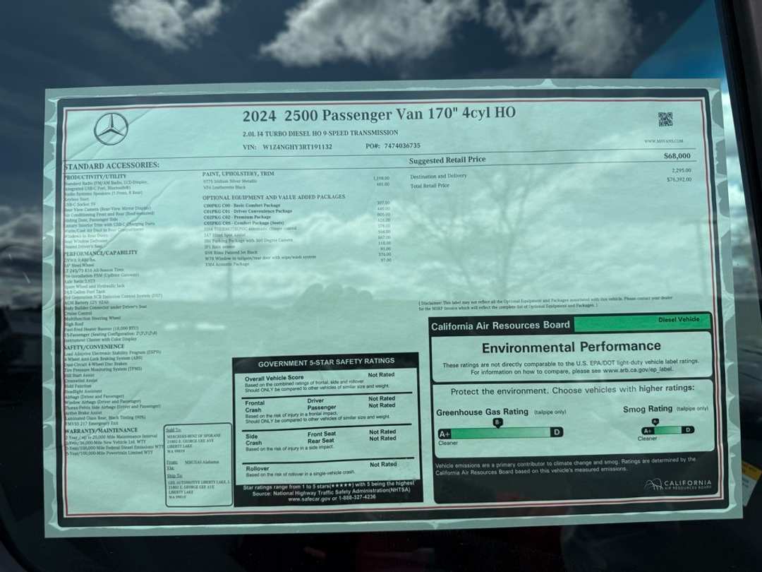 2024 Mercedes-Benz Sprinter 2500 Passenger 170 WB - Image 22