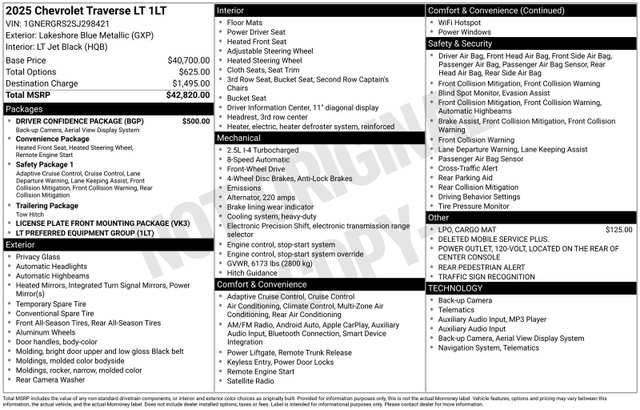 2025 Chevrolet Traverse LT