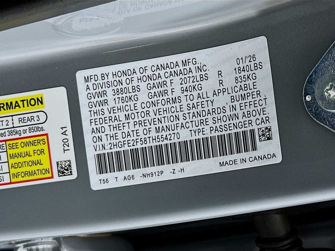 2026 Honda Civic Sport - Image 29