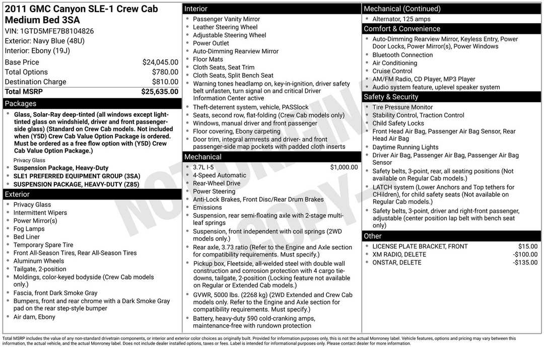 2011 GMC Canyon SLE1 - Image 16