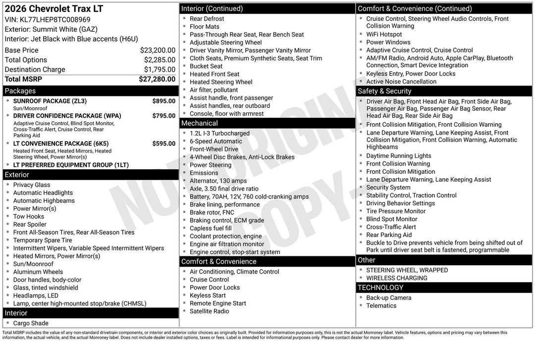 2026 Chevrolet Trax LT - Image 4
