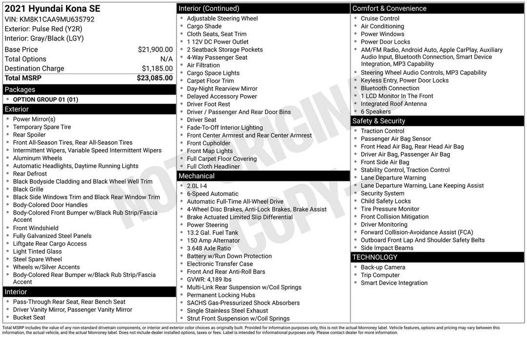 2021 Hyundai Kona SE - Image 3