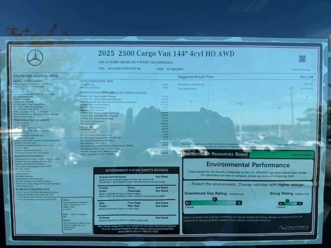 2025 Mercedes-Benz Sprinter 2500 Cargo 144 WB - Image 18