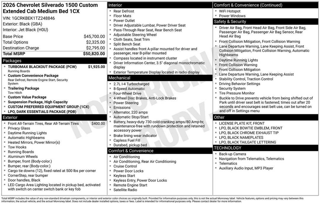 2026 Chevrolet Silverado 1500 Custom - Image 3