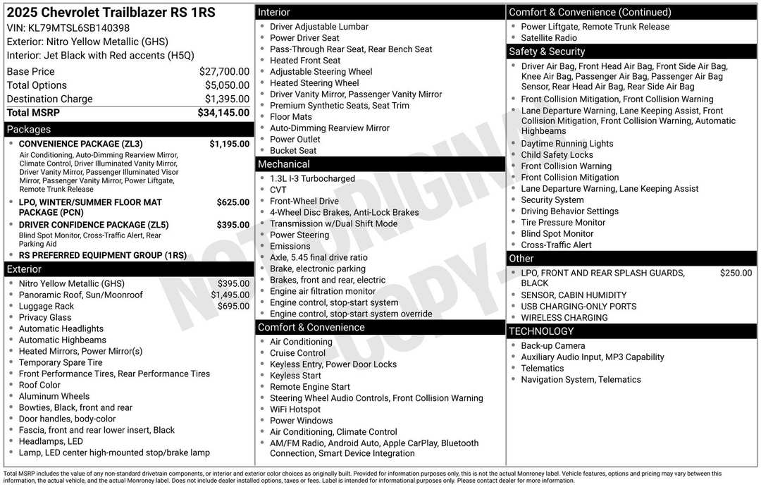 2025 Chevrolet Trailblazer RS - Image 4