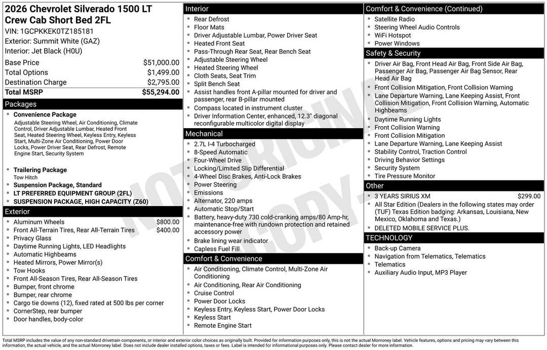 2026 Chevrolet Silverado 1500 LT - Image 3