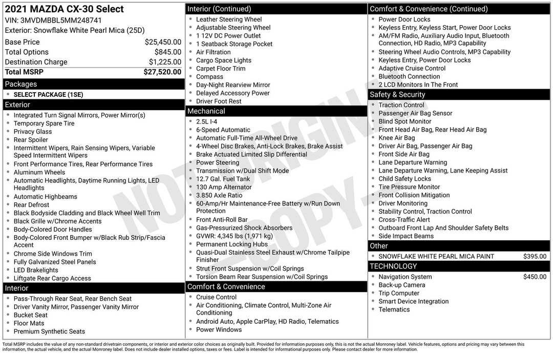 2021 MAZDA Cx-30 Select - Image 3